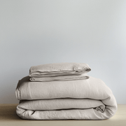 Natural Washed Linen Duvet Cover Set