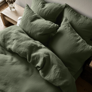 Sage Green Linen Duvet Cover