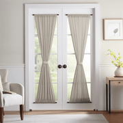 Natural Linen French Door Curtain