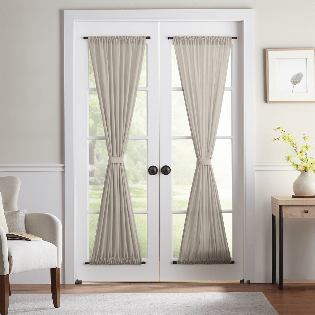 Natural Linen French Door Curtain
