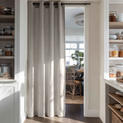 Natural Linen Doorway Curtains with Eyelets