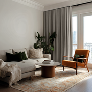 Natural Linen Soundproof Curtains with Multitape