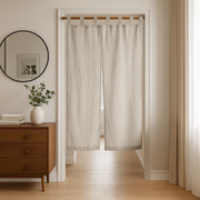Tab Top Natural Linen Noren Curtain