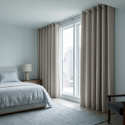 Natural Linen Thermal Eyelet Curtains