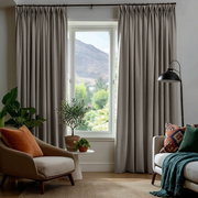 Natural Linen Thermal Pinch Pleat Curtains