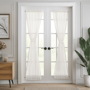 Off White  Linen French Door Curtain