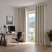 Off-White Linen Thermal Eyelet Curtains