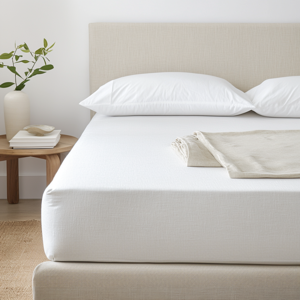 Off-White Linen Extra & Ultra Deep Fitted Sheet