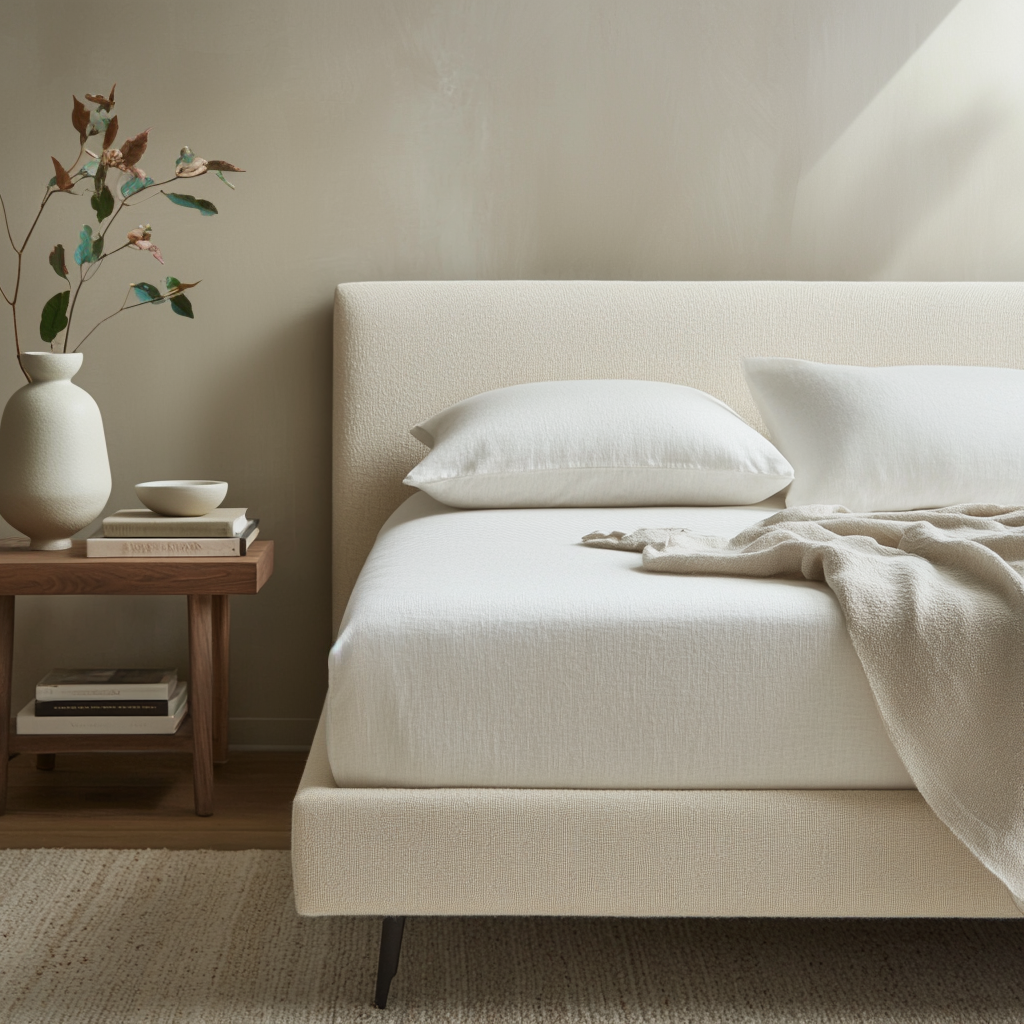 Off-White Ivory Heavyweight Linen Extra & Ultra Deep Fitted Sheet