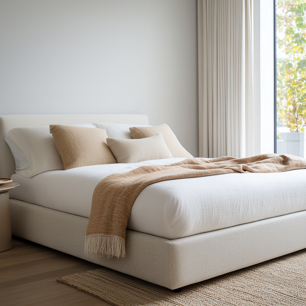 Off-White Ivory Heavyweight Linen Extra & Ultra Deep Fitted Sheet