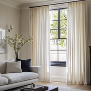 Off-White Ivory Pencil Pleat Curtains - Unlined Light Filtering