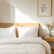 Off-White Washed Linen Duvet Cover Set