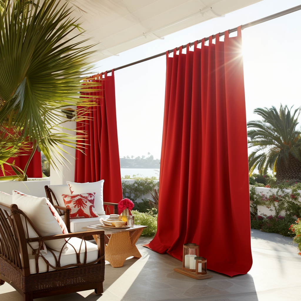 Red Outdoor Curtain