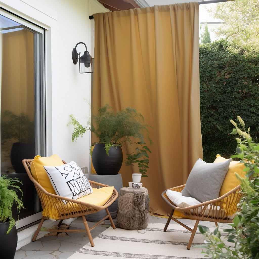 Mustard Yellow Outdoor Curtains