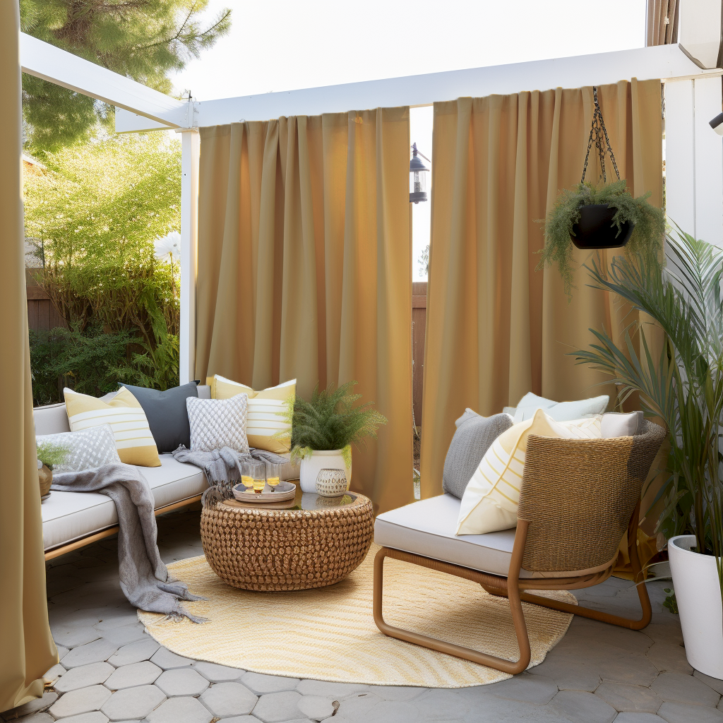 Mustard Yellow Outdoor Curtains