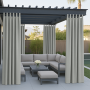 Waterproof and Windproof Outdoor Pergola Curtains - Grey - Tab Top
