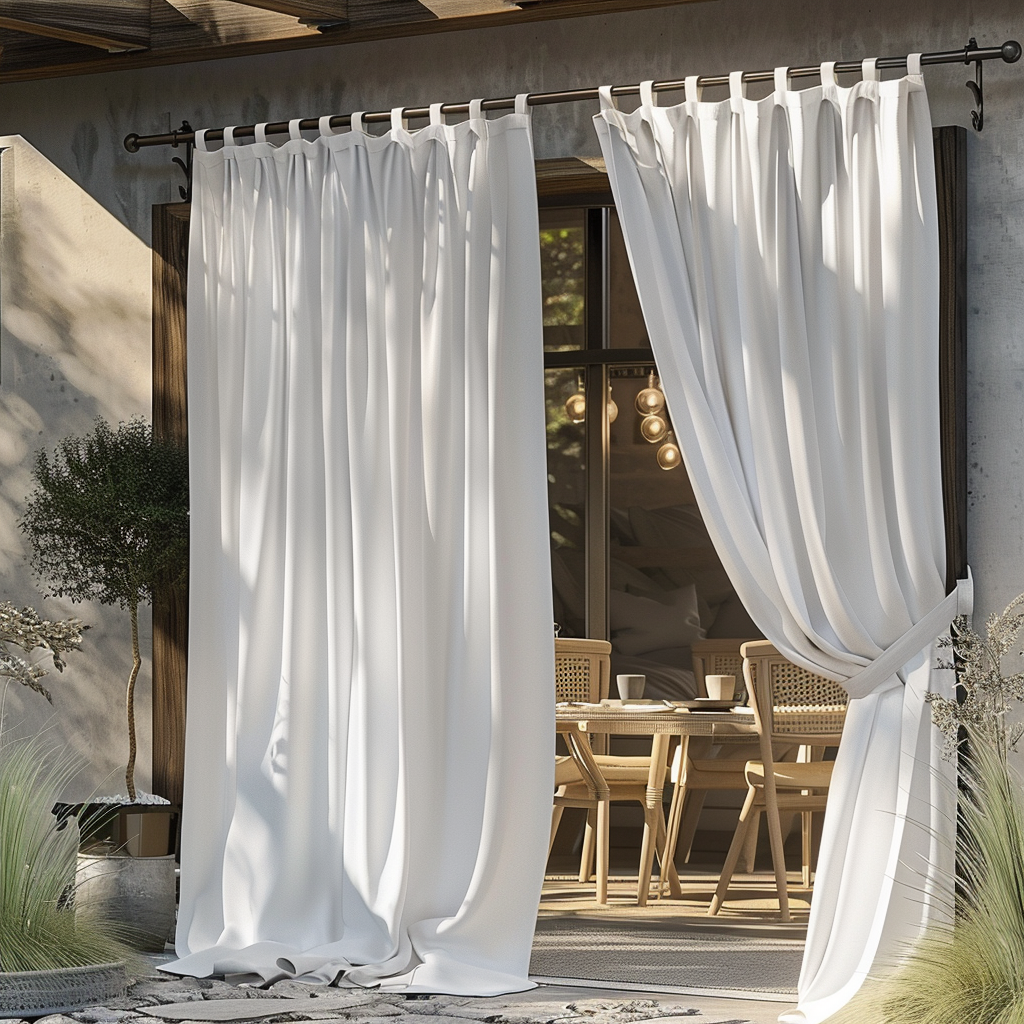 Outdoor Waterproof and Windproof Curtain With Velcro Tabs