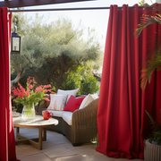 Red Outdoor Curtain