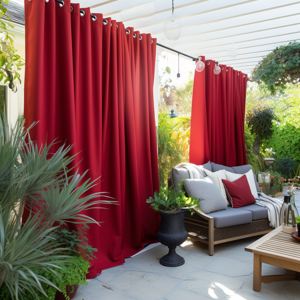 Red Outdoor Curtain