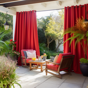 Red Outdoor Curtain