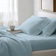 Sky Blue Linen Extra & Ultra Deep Fitted Sheet