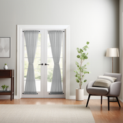 Stone Grey French Door Curtain