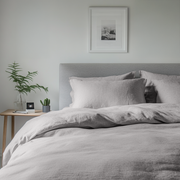 Stone Grey Linen Duvet Cover