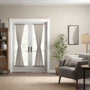 Stone Grey French Door Curtain