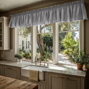 Stone Grey Linen Valance - Blackout Lining