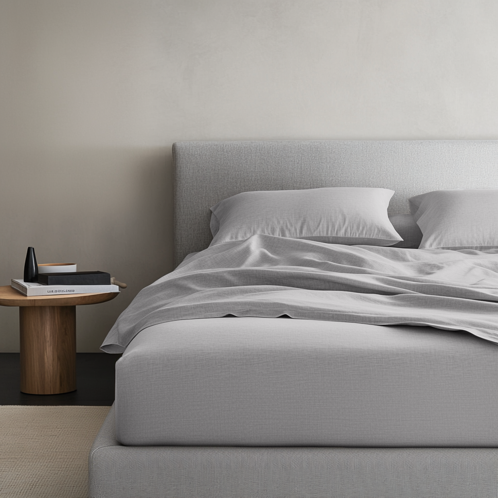 Stone Light Grey Linen Extra & Ultra Deep Fitted Sheet