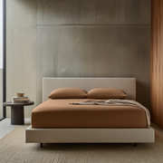 Tawny Warm Brown Linen Extra & Ultra Deep Fitted Sheet