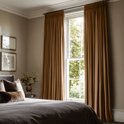 Tawny Warm Brown Pencil Pleat Blackout Curtains