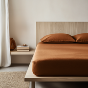 Terracotta Clay Heavyweight Linen Extra & Ultra Deep Fitted Sheet