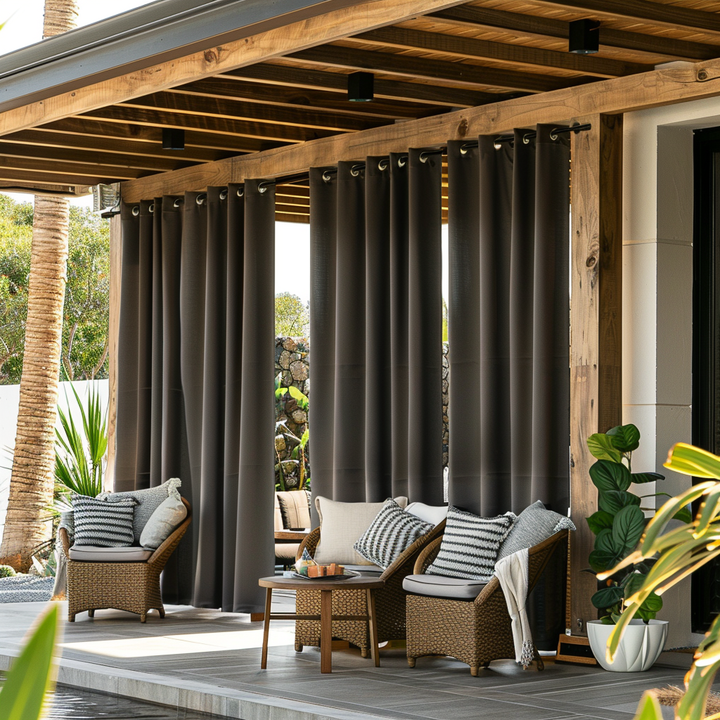 Triple-Weave Outdoor Blackout Curtain