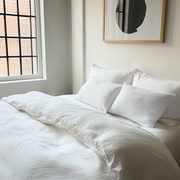 Off-White Washed Linen Duvet Cover Set