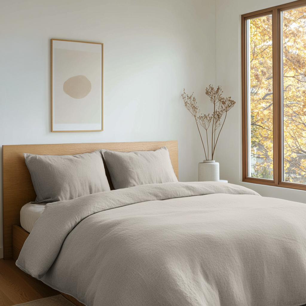 Natural Washed Linen Duvet Cover Set