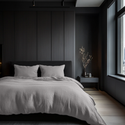 Stone Grey Washed Linen Duvet Cover Set