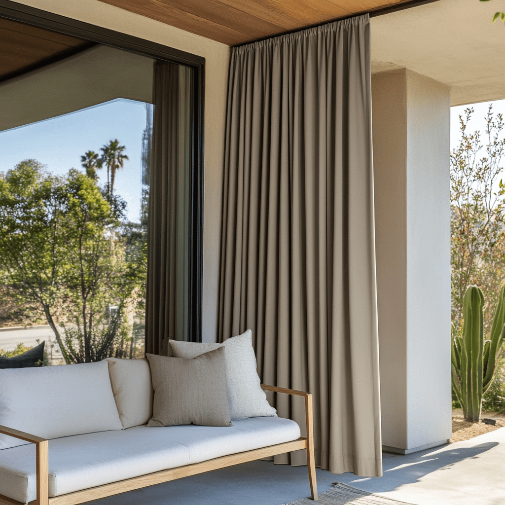 Linen Outdoor Rod Pocket Curtains For Screened or Open Porch