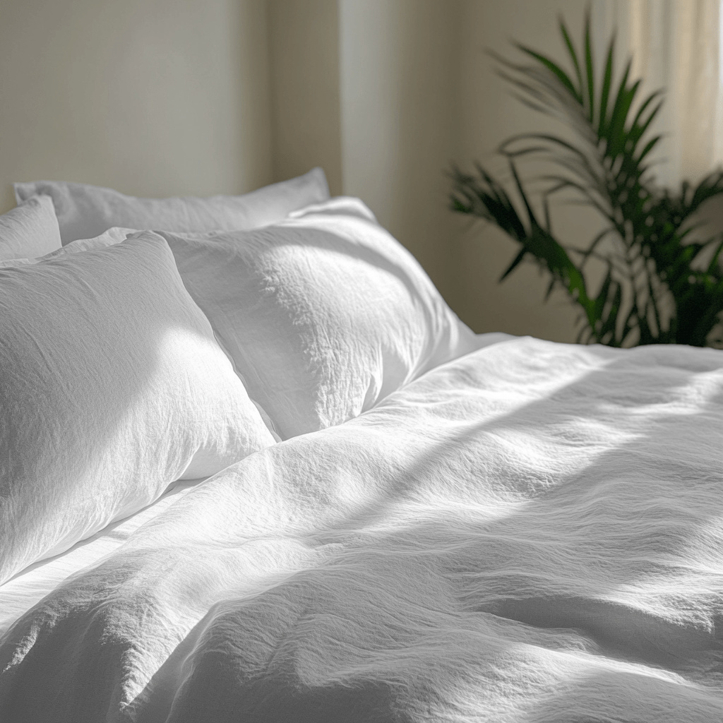 White Washed Linen Duvet Cover Set