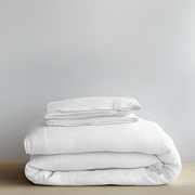 White Washed Linen Duvet Cover Set