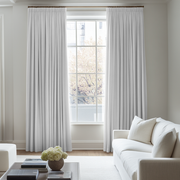 White Pencil Pleat Blackout Curtains