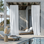 White Rod Pocket Outdoor Curtain