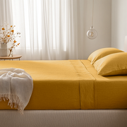 Mustard Yellow Linen Extra & Ultra Deep Fitted Sheet