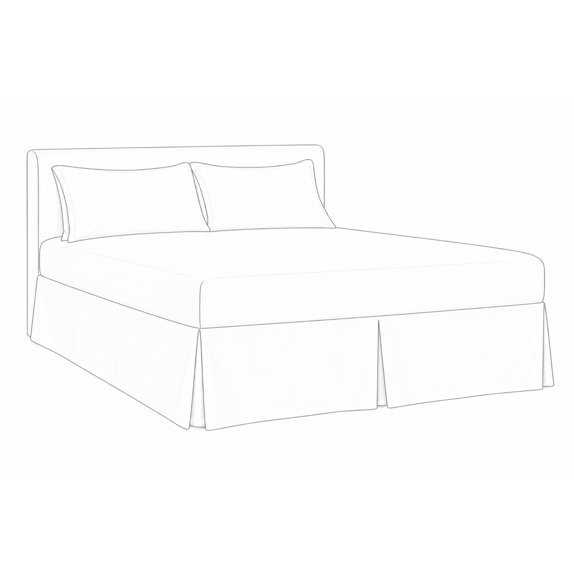 3 pleats on foot of the bed