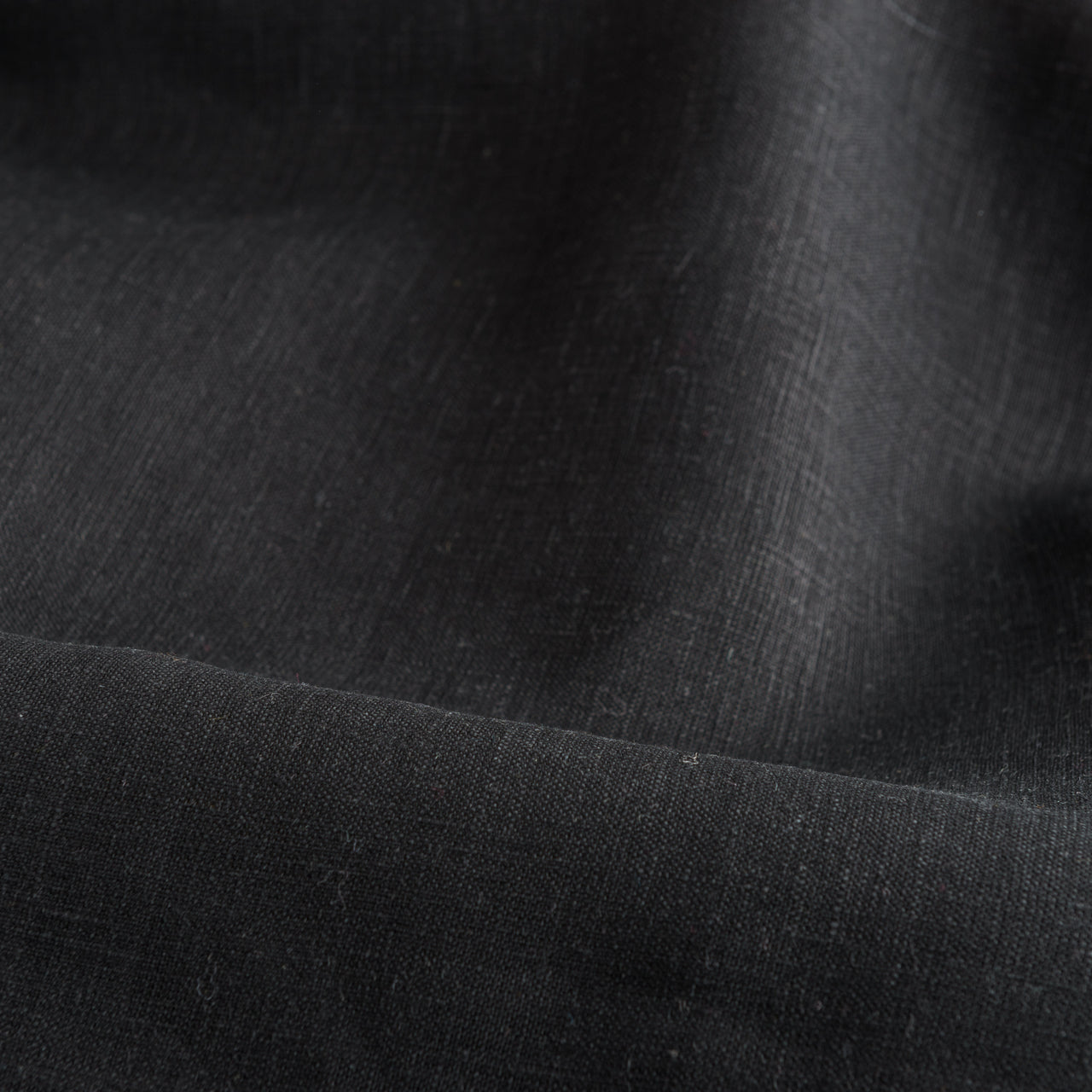 Black Linen Fabric by the Meter - 100% French Natural - Width 133 cm, 267 cm