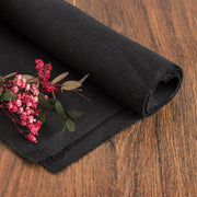 Black Linen Fabric by the Meter - 100% French Natural - Width 133 cm, 267 cm