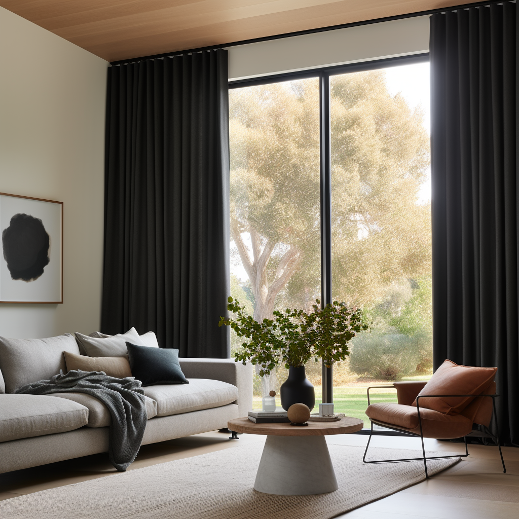 Black S-Fold Thermal Insulated Total Blackout Linen Curtain - Custom Width and Length - Suitable for Rings and Hooks or TracksBlack S-Fold Thermal Insulated Total Blackout Linen Curtain - Custom Width and Length - Suitable for Rings and Hooks or Tracks