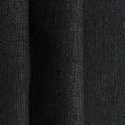 Black Linen Back Tab Curtain Panel - Custom Sizes and Colors