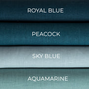 @Color: Royal Blue, Color: Peacock Blue; Color: Sky Blue, Color: Aquamarine;