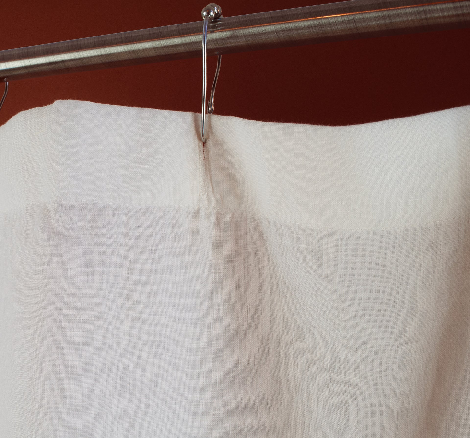 Linen Shower Curtain Heading